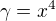$\gamma = x^4$