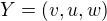$Y = (v,u,w)$
