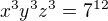 $x^3y^3z^3 = 7^{12}$