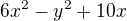 $6x^{2}-y^{2}+10x$