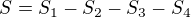 $S=S_1-S_2-S_3-S_4$