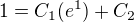$1=C_1(e^1)+C_2$