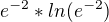 $e^{-2}*ln(e^{-2})$