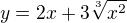 $y=2x+3\sqrt[3]{x^{2}}$
