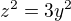 $z^2=3y^2$