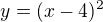 kopírovat do textarea $y=(x-4)^2$