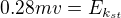 $0.28 m v = E_{k_{st}}$