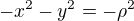 $-x^2 - y^2 = -\rho^2$