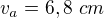 $v_a=6,8\ cm$