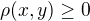 $\rho(x,y) \ge 0$