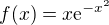 $f(x) = x\mathrm{e}^{-x^2}$
