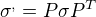 $\sigma^,=P\sigma P^T$