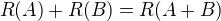 kopírovat do textarea $R(A)+R(B)=R(A+B)$