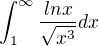 $\int_{1}^{\infty}\frac{lnx }{\sqrt{x^3}}dx$