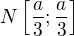 $N\[\frac{a}{3};\frac{a}{3}\]$
