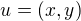 $u = (x, y)$