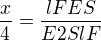 $\frac x4=\frac{lFES}{E2SlF}$