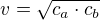 $v = \sqrt{c_a \cdot c_b}$
