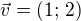 $\vec{v}=(1;\,2)$