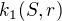 $k_1(S,r)$