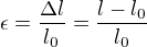 kopírovat do textarea $\epsilon=\frac{\Delta l}{l_0}=\frac{l-l_0}{l_0}$