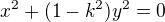 $x^2+(1-k^2)y^2=0$