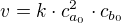$v=k\cdot c_{a_0}^2 \cdot c_{b_0}$
