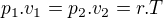 $p_{1}.v_{1}=p_{2}.v_{2}=r.T$