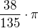 $\frac{38}{135}\cdot \pi$