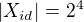 $|X_{id}| = 2^4$