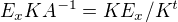 $E_{x}KA^{-1}=KE_{x}/ K^{t}$