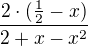 $\frac{2\cdot(\frac{1}{2}-x)}{2+x-x^{2}}$
