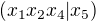 $(x_1 x_2 x_4 \vert x_5)$