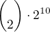 ${\3\choose2}\cdot2^{10}$