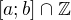 $[a;b] \cap \mathbb{Z}$