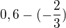 kopírovat do textarea $0,6-(-\frac{2}{3})$