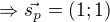 $\Rightarrow \vec {s_p}=(1;1)$