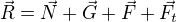 kopírovat do textarea $\vec R=\vec N+\vec G+\vec F+\vec{F_t}$