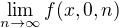 $\lim_{n\to\infty}f(x,0,n)$