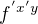 $f^{'x'y}$
