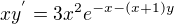 $xy^{'}=3x^{2}e^{-x-(x+1)y}$