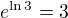 $e^{\ln 3}=3$