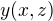 $y(x,z)$