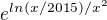 $e^{ln(x/2015)/x^{2}}$
