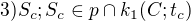 $3) S_{c}; S_{c}\in p\cap k_{1}(C;t_{c})$