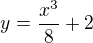 $y=\frac{x^3}{8}+2$