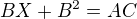 kopírovat do textarea $BX + B^{2}=AC$
