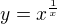 $y=x^{\frac{1}{x}}$