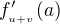 $f'_{_{u+v}}(a)$