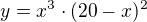 $y = x^3 \cdot (20 - x)^2$